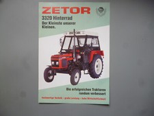 ZETOR 3320 Hinterrad Traktor Original altes Schlepper Prospekt  