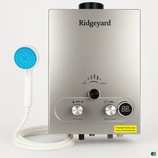 Ridgeyard Gasdurchlauferhitzer 12 kW Edelstahl – Warmwasser Camping Outdoor NEU