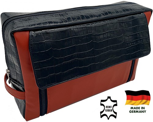 Xxxl kulturtasche blau orange - kulturtasche, blau-orange