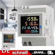 LCD Wechselstromzähler 100A Stromzähler Geeicht Für DIN Hutschiene AC 300V