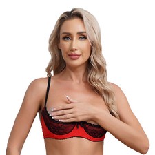 Damen Korsett Tops Bustier Verstellbare Spaghettibänder BH Push Up Dessous Sexy