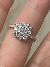 Cocktail Ring Solitär Diamant Ring 585 Gold pl  925 Silver Hochzeit Ring