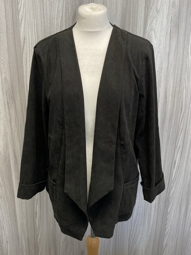 Schwarze wildlederjacke - m&co,