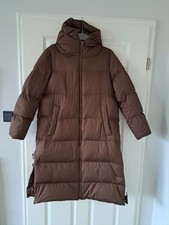 Marco Polo Daunenmantel Braun, Gr. 40 / 42 Damen-Mantel grader Schnitt warm lang
