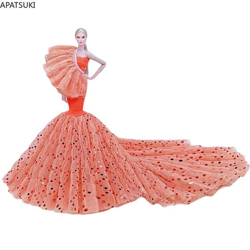 Orange paillettenkleid für - orange,
