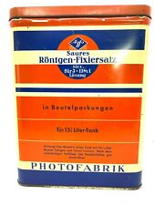 Agfa Saures Röntgen Fixiersalz Blechdose Deko für Sammlung