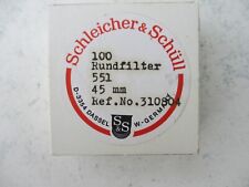 Schleicher & Schüll Rundfilter schwarz Nr.551 Ø45mm Filter Filterpapier 