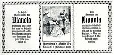 Selbstspielendes Klavier Choralion Pianola Reklame 1909 Berlin Werbung Flügel