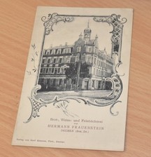 alte Ansichtskarte »Brot-, Weiss- und Feinbäckerei Frauenstein Deuben«, um  1910