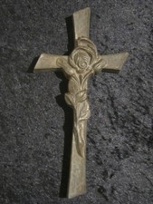Rosenkreuz aus Bronze, Messing oder Rotguss, 17 x 34 cm dekorativ 155/350, Nr. 2