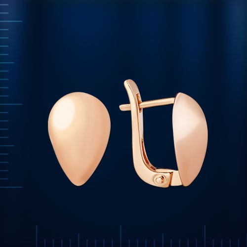 Rotgold kleinetropfen ohrringe - rotgold,