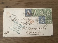 Seltene Schweiz Buntfrankatur Sitzende Helvetia mit neuem Fotoattest