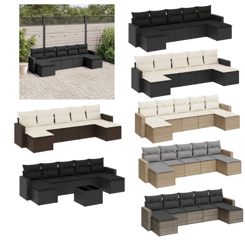 Poly rattan garten lounge - rattan,