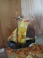 Bernstein Segelschiff Schiff kurische Nehrung