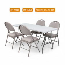 6FT CATERING CAMPING STRAPAZIERFÄHIG KLAPPBARER TISCHBOCK PICKNICK BBQ PARTY STÜHLE