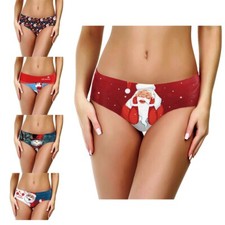 DE Damen Lustige Unterhosen Weihnachten Slips Höschen Sexy Unterwäsche Dessous 
