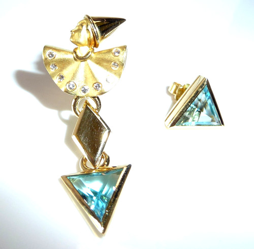 Ohrringe harlekin 750 gelbgold - ohrringe,