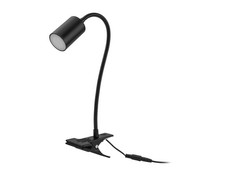 LIVARNO home LED-Klemmleuchte Nachttischlampe  2,4 Watt Metallarm schwarz 40 cm 