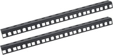 HMF 2x Rackschiene für Serverschrank 10 Zoll 8 HE  schwarz