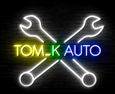 custom made tom k auto Leuchtreklame