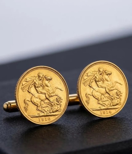 Gold plated british sovereign - plated,