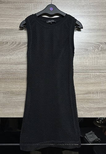 Netzoptik kleid schwarz - kleid,