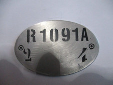 Typenschild Renault Schild Dauphine Ondine Gordini R1091A id-plate tag S82