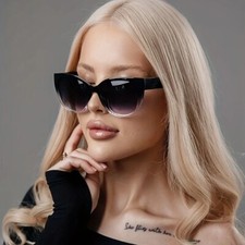 Top Stylische Damen Sonnenbrille Katzenaugen Gläser mit Farbverlauf UV 400 Kult