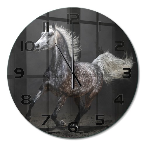 Runde wanduhr aus glas - runde,