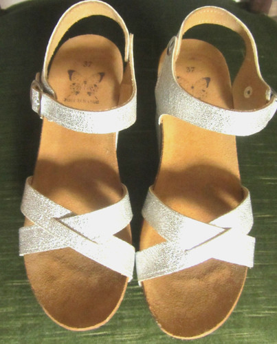 Sandalen silber plateau - silber,