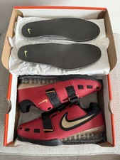 Brandneu UK 7,5/US 8,5 Nike Romaleos 2 Rot/Gold Olympische Gewichtheben Schuhe
