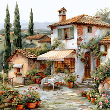 Wandbild Italien Toskana Landschaft Deko Bild Wanddeko Dekofliese Wandfliese