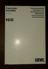 Loewe Camcorder Profi H801 Hi 8  Bedienungsanleitung Art.-Nr.-52592