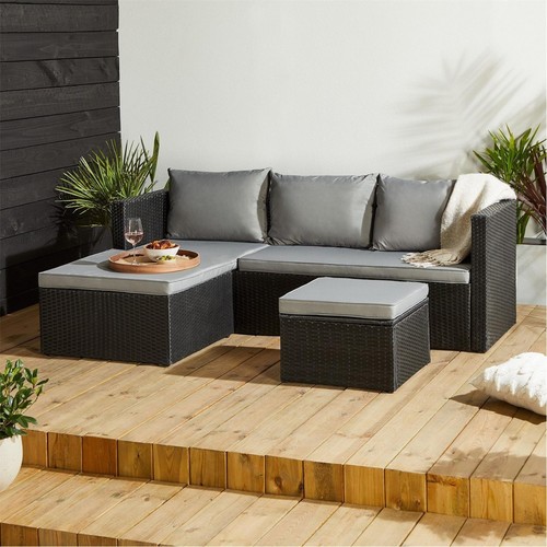 Bali rattan ecksofa garnitur - bali,