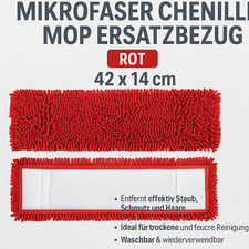 Mikrofaser Chenille Mop 40 cm ROT Microfaser Wischmop Mopp