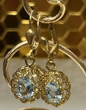 Ohrringe Gold 333 mit Topas Stein