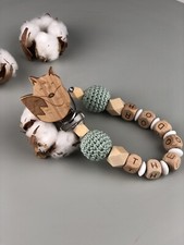 Schnullerkette mit namen , Schnullerkette fuchs , Schnullerkette