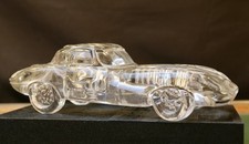 Leonardo Jaguar Typ E  1962-1964 Modellauto aus GLAS 24cm ✅Kristallglas