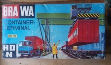 Brawa Container terminal H0 1162 mit Steuergerät und Ladestrasse Kran