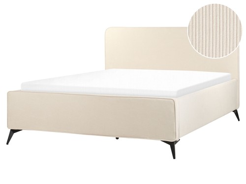 Polsterbett cord beige mit - polsterbett,
