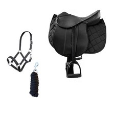 Set Holzpferde Sattel mit