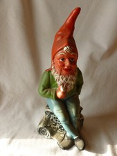 alter gartenzwerg aus ton - keramik - 30 cm groß-50-60 jahre -