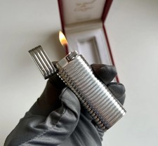 Cartier Paris Feuerzeug 925er Sterling Silber-Mantel Massiv Revidiert/Dicht OVP