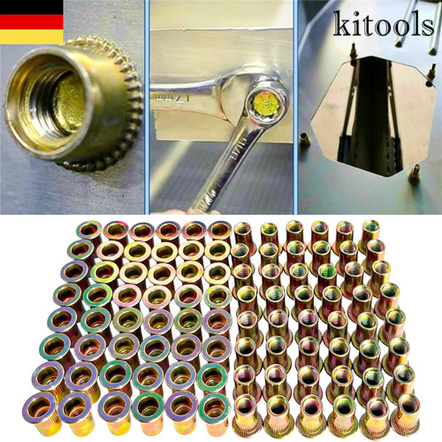 100tlg stahl nietmutter - stahl,