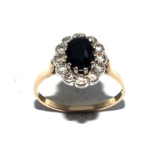 Damen 9Ct Gelbgoldring Mit