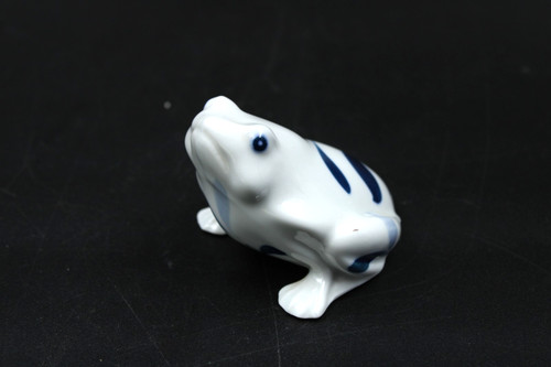 Porzellan figur frosch weiß - figur,