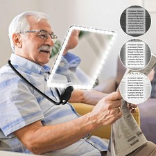 NZQXJXZ 5X Lupe mit Licht Wiederaufladbare Leselupe mit Licht für Senioren Groß