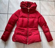 Zara  Damen Daunenjacke Gr.  L  rot Steppjacke Winter Jacke tailliert Daunen