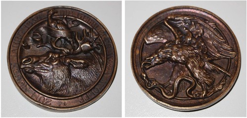 Medaille aus messing zum neuen - aus,