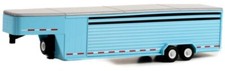 GOOSENECK Trailer 26-Foot Continuous - blue - Greenlight 1:64